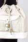Bolsa saco em couro liso Natasha Off-white - Marca Andrea Vinci