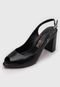 Peep Toe Santa Lolla Liso Preto - Marca Santa Lolla