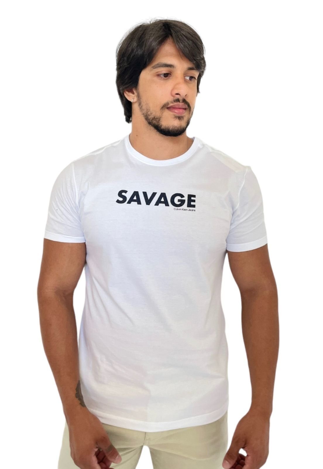 Camiseta MC CKJ Masc Svage Branco - Marca Calvin Klein