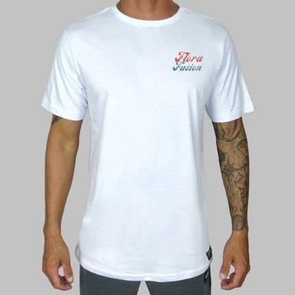Camiseta Masculina Branca Flora Fusion Prime WSS - Marca WSS Brasil