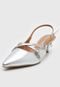 Scarpin Slingback Vizzano Metalizado Prata - Marca Vizzano