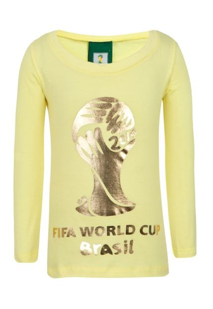 Camiseta Licenciados Copa do Mundo Fifa Ouro Juvenil Amarela - Marca Licenciados Copa do Mundo