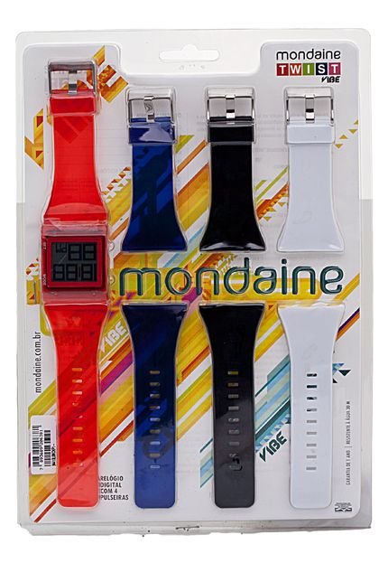 Relógio Mondaine 94410L0MCNP1 LCD Vermelho - Marca Mondaine
