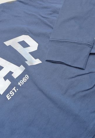 Blusa Infantil de Moletom GAP Logo Azul - Compre Agora