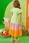 Vestido Infantil Kukiê Alecrim Verão Midi Colors Verde - Marca Le Petit Kukiê