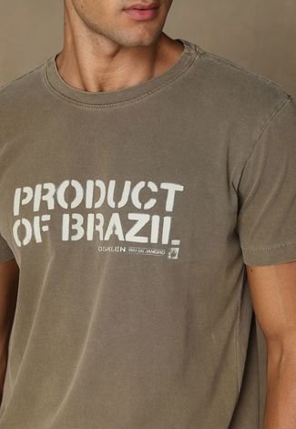Camiseta Osklen Reta Product Of Brazil Bege