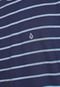Camiseta Volcom Listrada Azul-Marinho - Marca Volcom