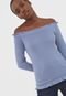 Blusa Hering Tricot Ombro a Ombro Azul - Marca Hering
