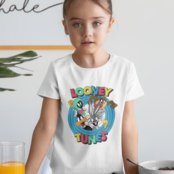 Camiseta Infantil Menina Manga Curta Estampada Algodão Personagens Looney Tunes - Marca ROMEU E JULIETA SHOES