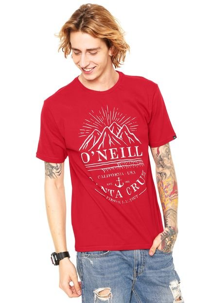 Camiseta O'Neill Lineup Mount Vermelha - Marca O'Neill