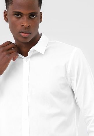 Camisa Colcci Reta Logo Branca