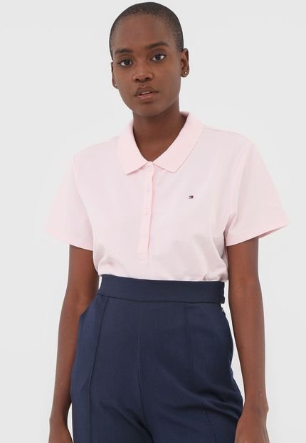 Camisa Polo Tommy Hilfiger W Cor Heritage Rosa - Marca Tommy Hilfiger