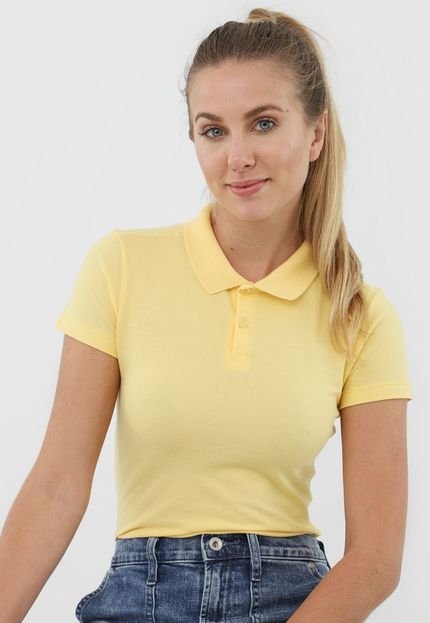 Camisa Polo Malwee Botões Amarela - Marca Malwee