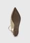 Sapatilha Slingback de Couro Jorge Bischoff Metalizada Dourada - Marca Jorge Bischoff