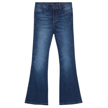 Calça Flare Jeans Comfort Infantil Menina Azul Claro Incolor - Marca Brandili