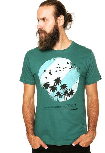 Camiseta Fatal Coqueiros Verde - Marca Fatal Surf