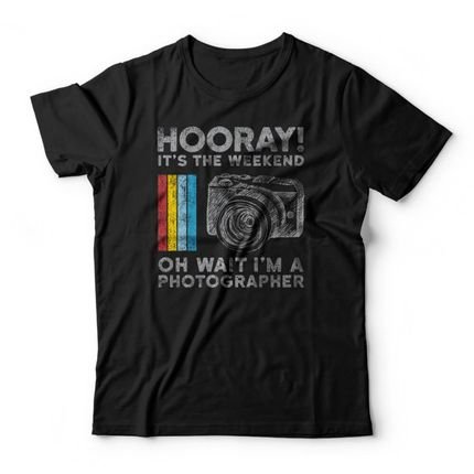 Camiseta Oh Wait I'm A Photographer - Preto - Marca Studio Geek 