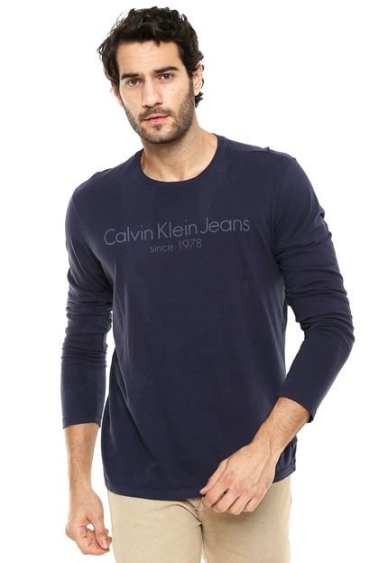 Camiseta Calvin Klein Jeans Logo Azul - Marca Calvin Klein Jeans