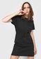 Vestido Ellus Curto Basic Recortes Preto - Marca Ellus