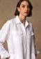 Vestido Chemise Lauren Ralph Lauren Midi Bolsos Branco - Marca Lauren Ralph Lauren