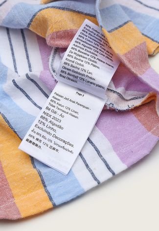 Camisa Infantil Cotton On Listrada Lilás