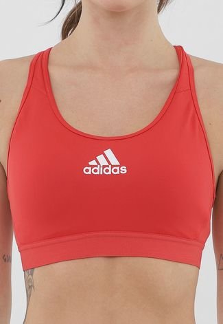 Top adidas Performance Drst Ask Bra Vermelho - Compre Agora