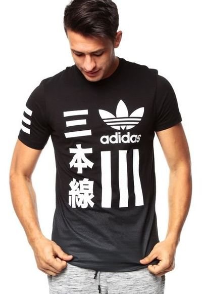 Camiseta negra adidas deals