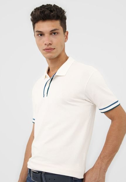 Camisa Polo Forum Frisos Off-White - Marca Forum