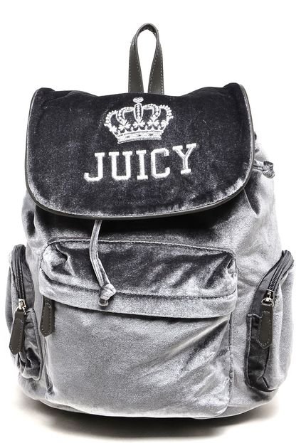 Mochila Juicy Couture Veludo Cinza - Marca Juicy Couture