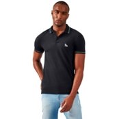 Camisa Polo Acostamento Lines IN23 Preto Masculino - Marca Acostamento