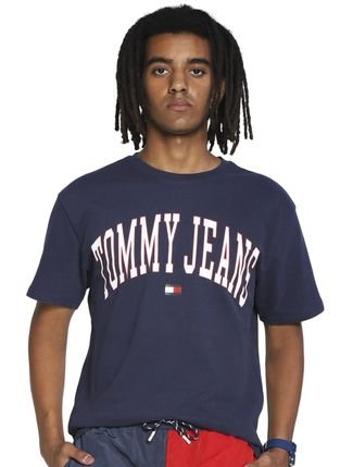 Camiseta Tommy Jeans Masculina Regular Classic Collegiate Flag