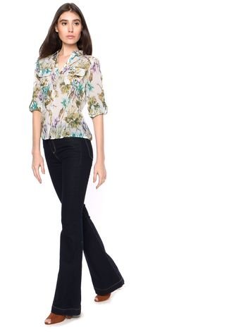 Camisa Aishty Floral Off-White