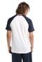 Camiseta Masculina Raglan Branco com Azul Marinho - Marca Di Nuevo