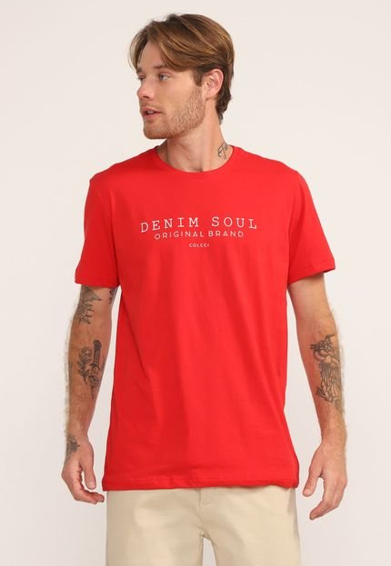 Camiseta Colcci Denim Soul Vermelha - Marca Colcci