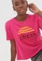 Camiseta Guess Sunset 3 Colors Pink - Marca Guess