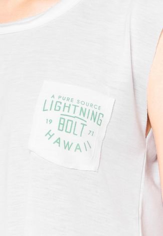 Camiseta Lightning Bolt Bolso Branca