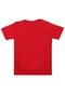 Camiseta Brandili Menino Personagens Vermelha - Marca Brandili