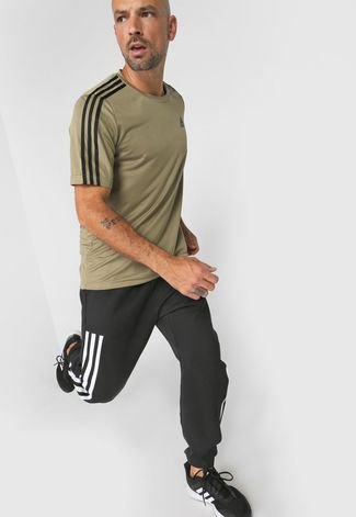 Camiseta adidas D2M 3 Listras Perf - Masculina