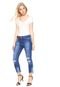 Calça Jeans It's & Co Skinny Cropped Cinto Azul - Marca Its & Co