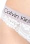Kit 2pçs Calcinha Calvin Klein Underwear Tanga Renda Branco/Rosa - Marca Calvin Klein Underwear