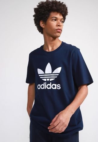 Camiseta adidas Originals Trefoil Azul-Marinho