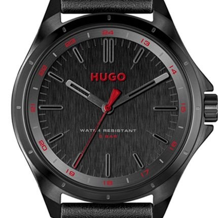 Relógio Hugo Masculino Couro Preto 1530321 - Marca HUGO