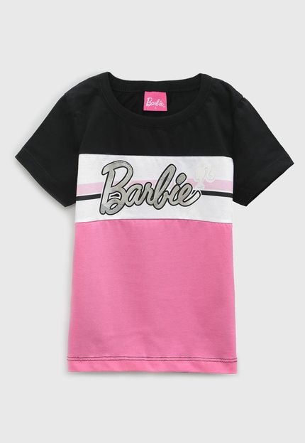 Blusa Fakini Infantil Barbie Preta - Marca Fakini