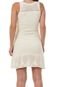 Vestido Pink Tricot Curto Off White - Marca Pink Tricot