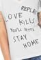 Camiseta Replay Love Kills Branca - Marca Replay