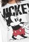 Moletom Flanelado Fechado Cativa Disney Mickey Mouse Branco - Marca Cativa Disney
