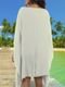 Kaftan Vestido Saída Amplo Crepe Liso White Off - Marca 101 Resort Wear