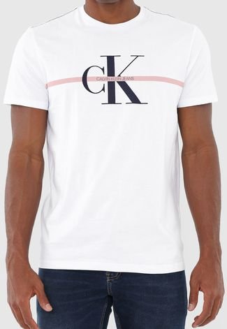 Camiseta Calvin Klein Jeans Logo Branca