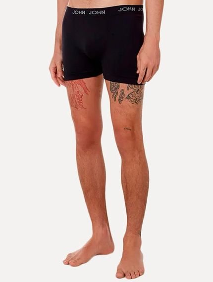 Cueca John John Boxer Poliamida Preta Pack 3UN Incolor - Marca John John