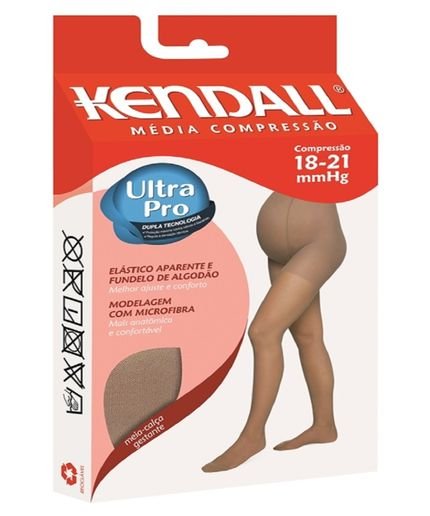 Meia Calça de Compressão Kendall P/Gestante C/ Ponteira 1653 Mel - Marca Kendall